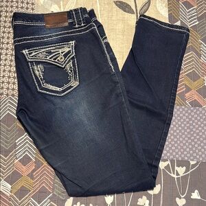 Blue Skinny Jeans with Faded Look